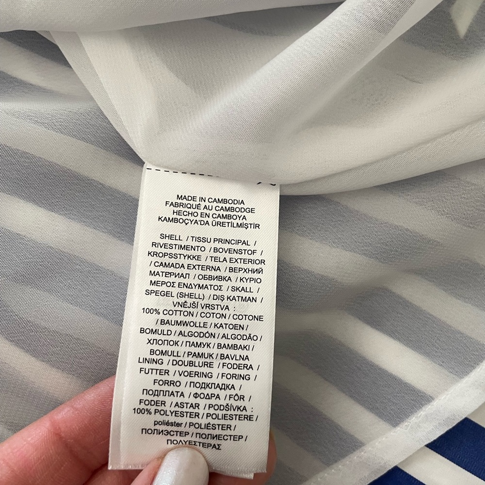 Ralph Lauren Coastal Style Blue Striped A-Line Sleeveless Midi Dress - Picture 10 of 13